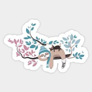 Hygge sloth Sticker